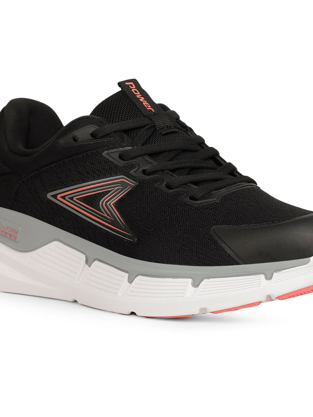 Power Women Black Lace-up Oxford Sports Shoes - Black - View 5