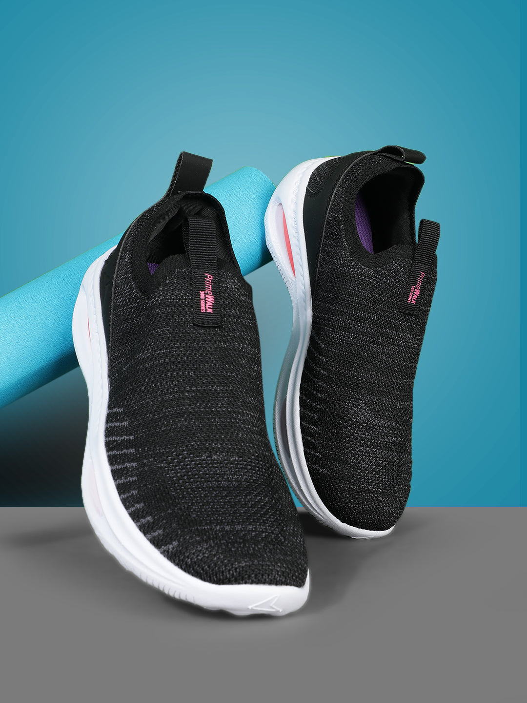 Power Women Black Slip-on Oxford Sports Shoes - Black - View 6