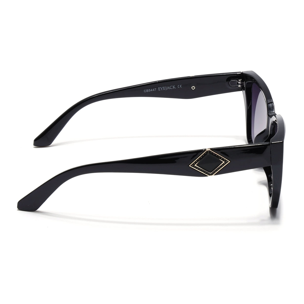 Eyejack Shine Black Cateye Sunglasses for Men and Women - Style 1196 - view 5