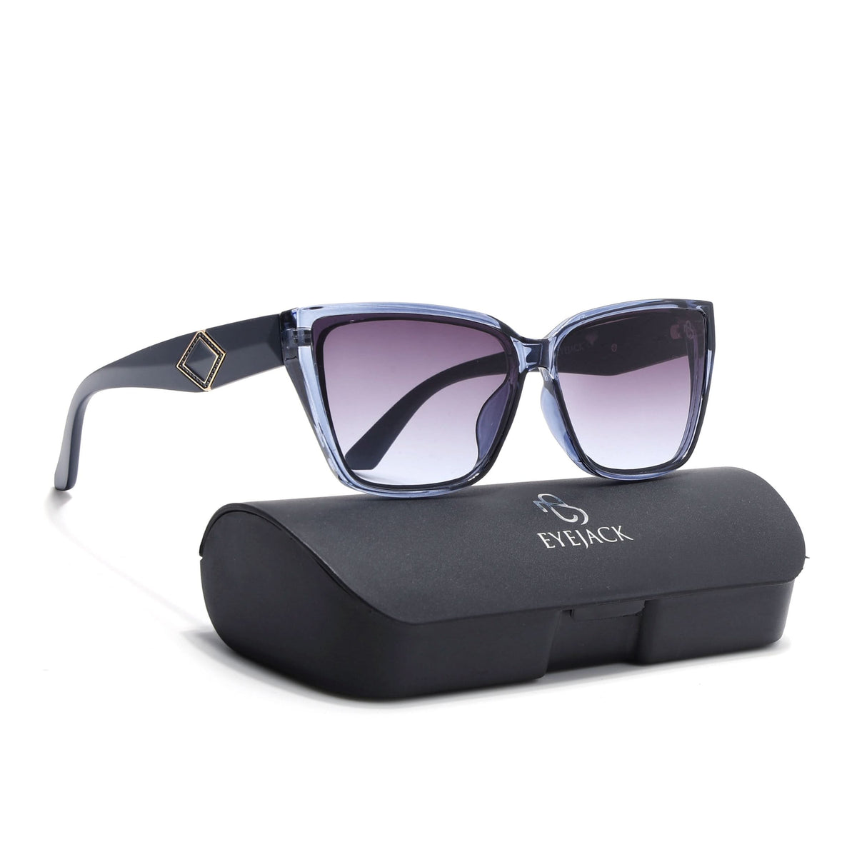 Eyejack Blue Cateye Sunglasses for Men and Women - Style 1198 - view 8