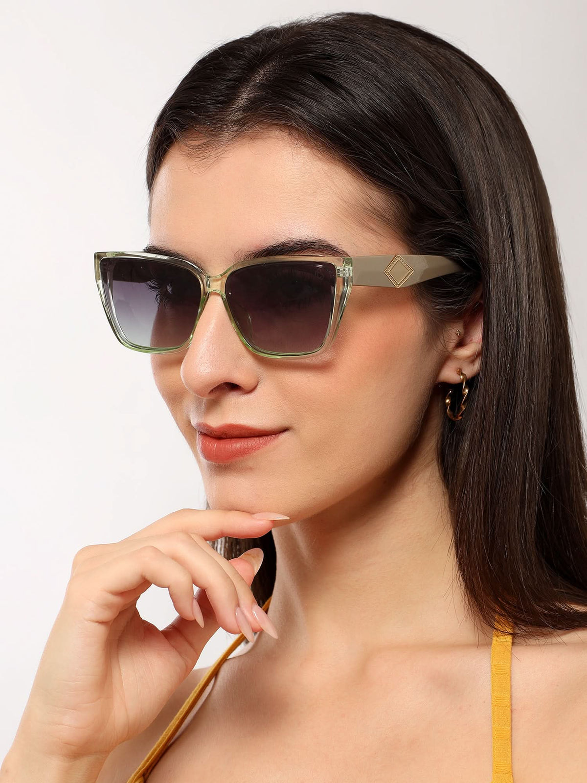 Eyejack Green Cateye Sunglasses for Men and Women - Style 1199 - view 1