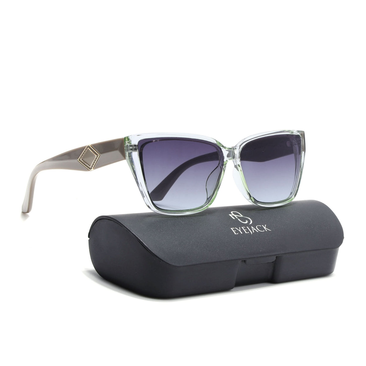 Eyejack Green Cateye Sunglasses for Men and Women - Style 1199 - view 8
