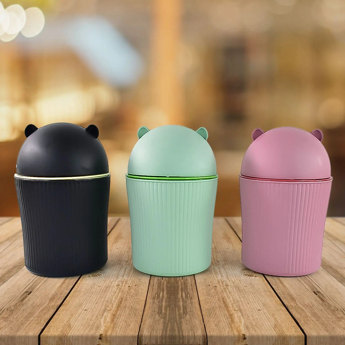 Apex Mini Tabletop Dustbin (1 Pc 1200 Ml Mix Color) HP DD
