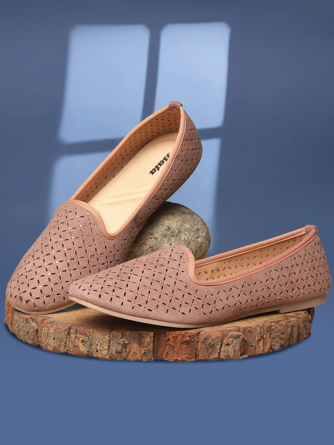 Bata Women's Nude Flat Ballerina Shoes - Nude