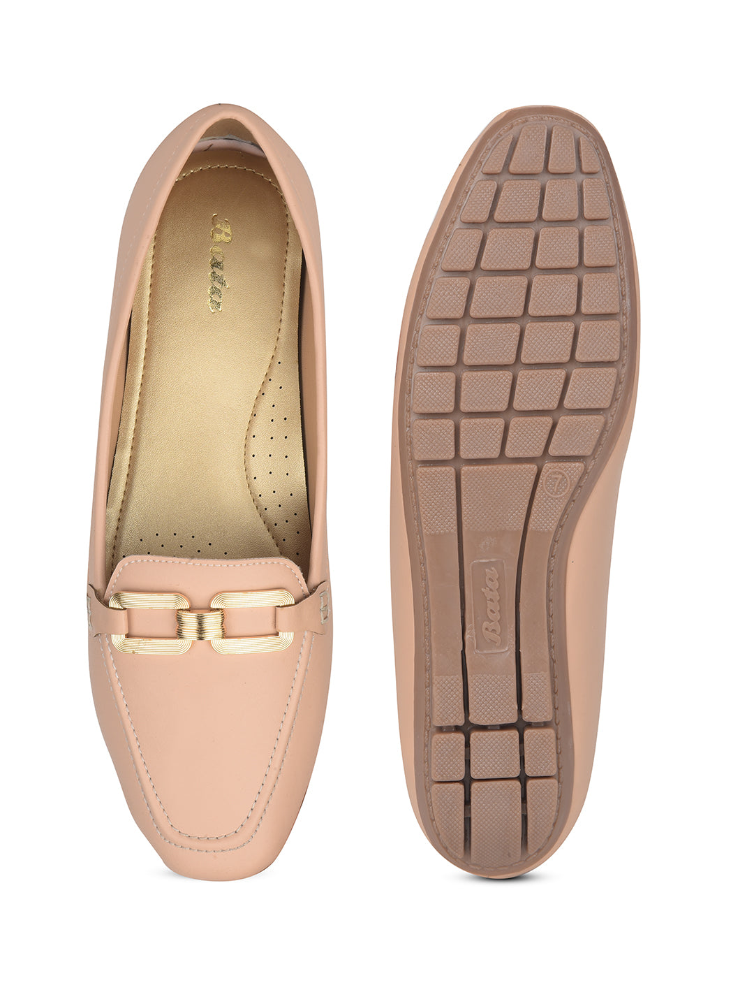 Bata Women Nude Casual Slip-on Loafers - Nude - View 4