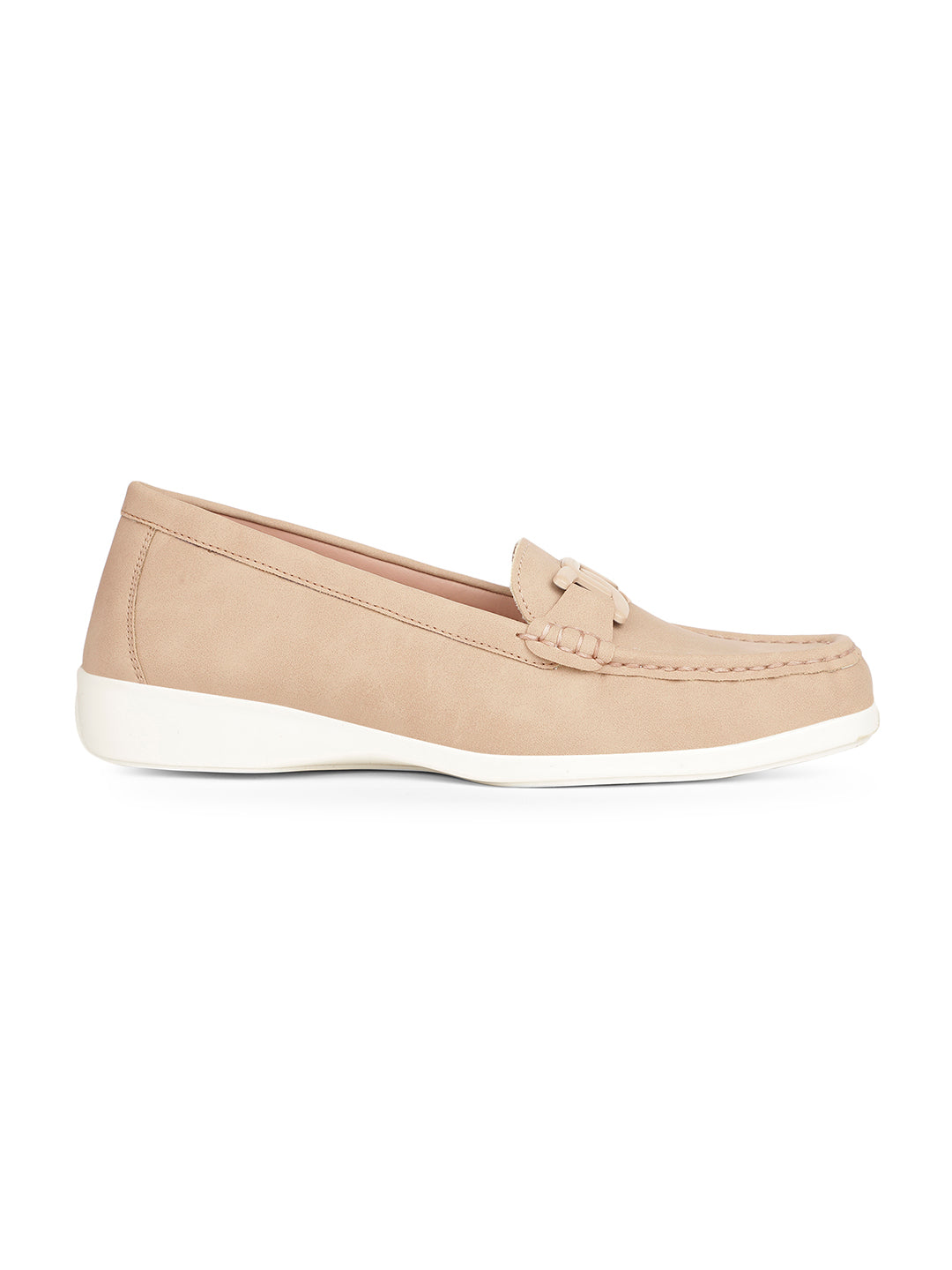 Bata Women Nude Casual Slip-on Loafers - Nude - View 2