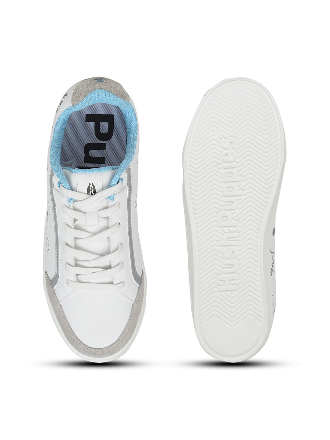 Hush Puppies Women White Casual Lace-up Sneaker - White - View 4