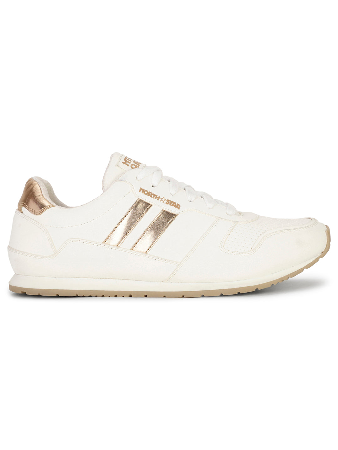 North Star Women White Casual Lace-up Sneakers - White - View 2