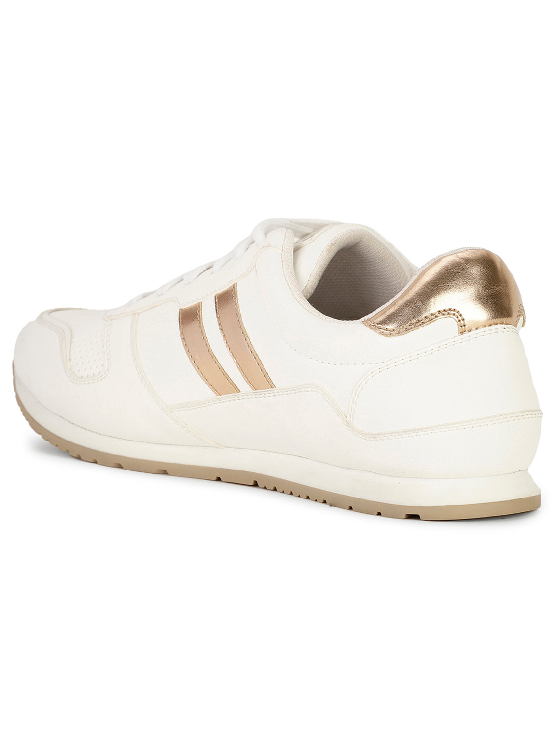 North Star Women White Casual Lace-up Sneakers - White - View 3