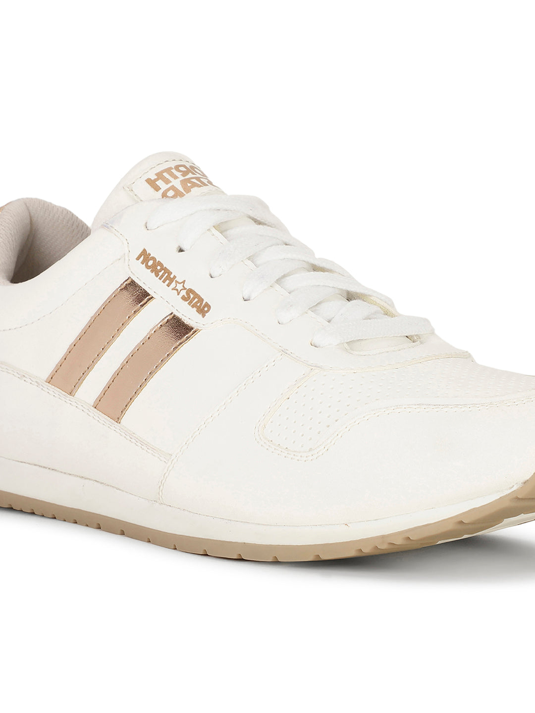 North Star Women White Casual Lace-up Sneakers - White - View 5