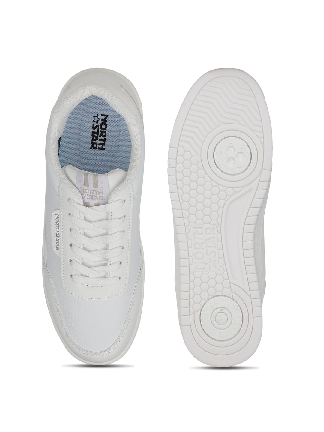 North Star Women White Casual Lace-up Sneakers - White - View 4