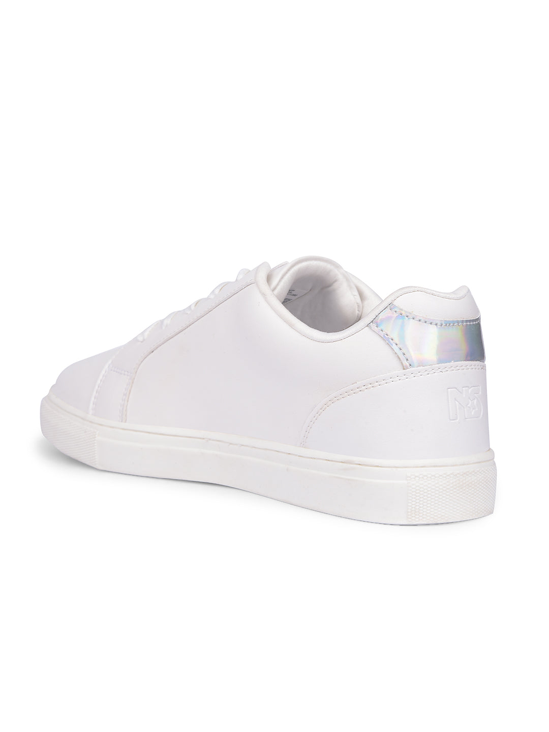 North Star Women White Casual Lace-up Sneakers - White - View 3