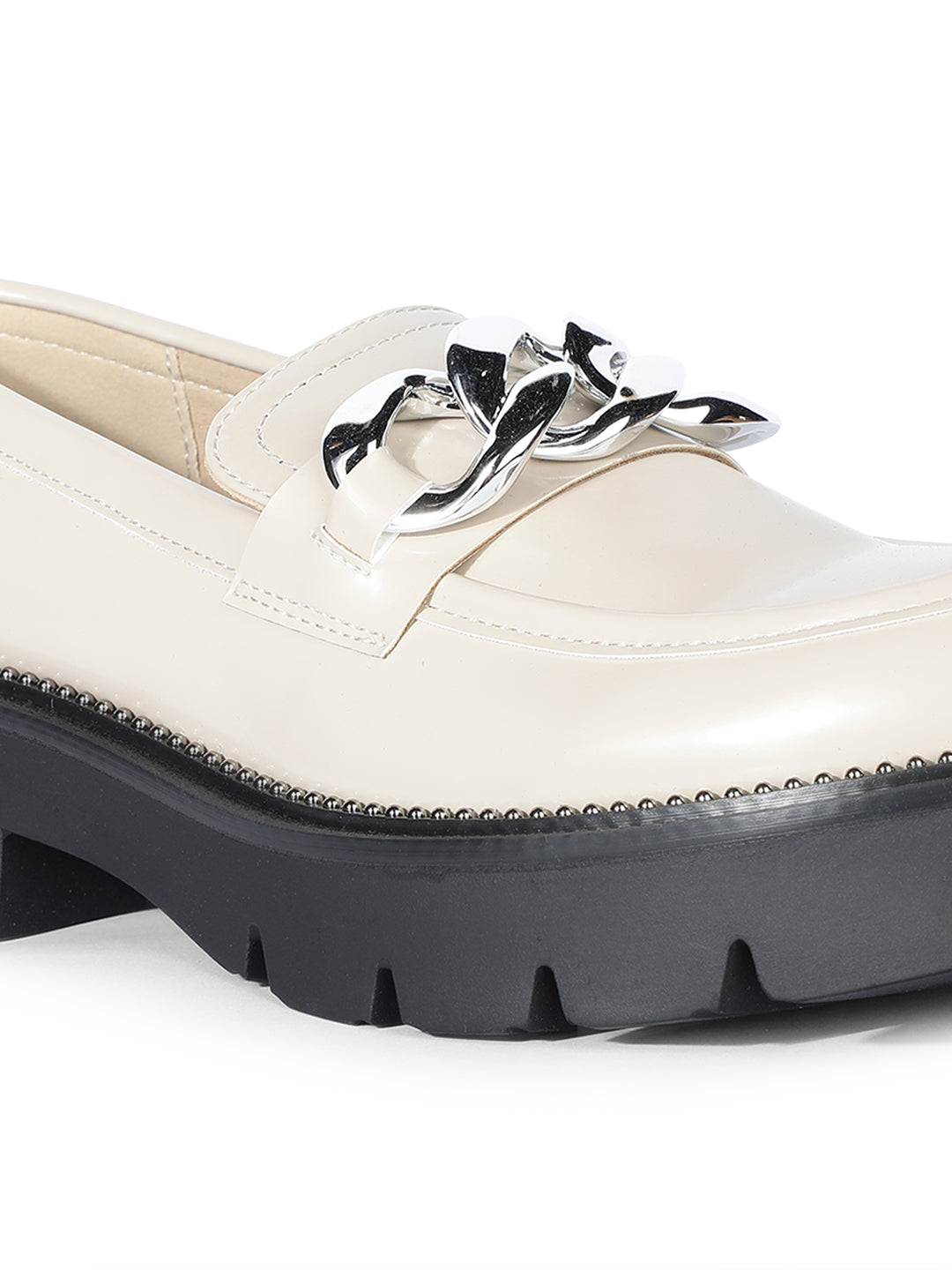 Bata Women Off White Casual Slip-on Moccassins - Off White - View 5