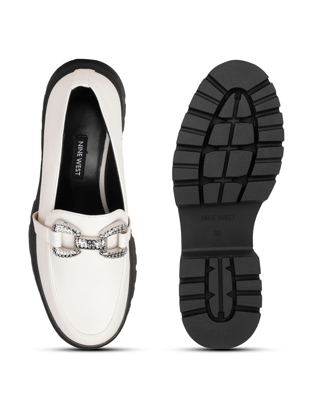 Nine West Women Casual Slip-on Loafer - Off White - View 4