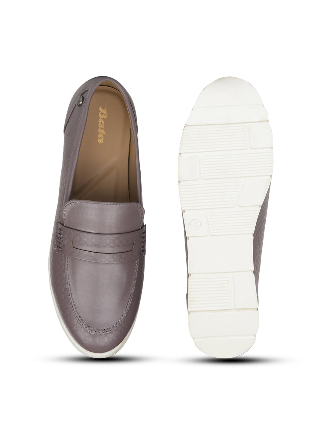 Bata Women Grey Casual Slip-on Loafers - Grey - View 4