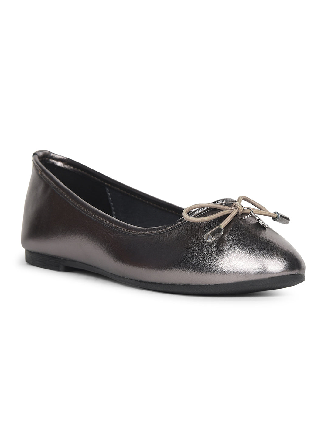 Bata Women Gunmetal Casual Ballet Flat - Gunmetal - View 1
