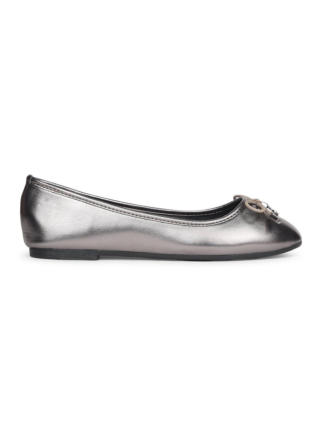 Bata Women Gunmetal Casual Ballet Flat - Gunmetal - View 2