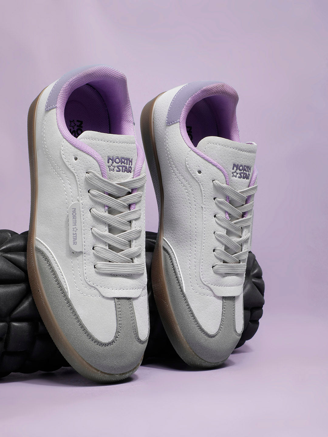 North Star Women Grey Casual Lace-up Sneakers - Grey - View 6