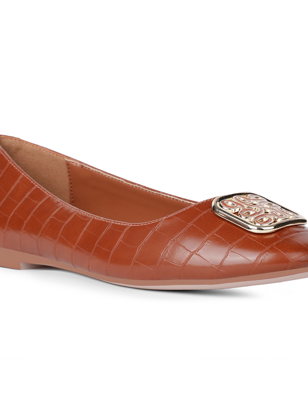 Nine West Women Casual Ballet Flat - Tan - View 5