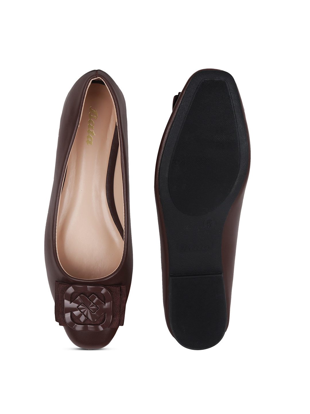 Bata Women Brown Casual Ballet Flat - Brown - View 4