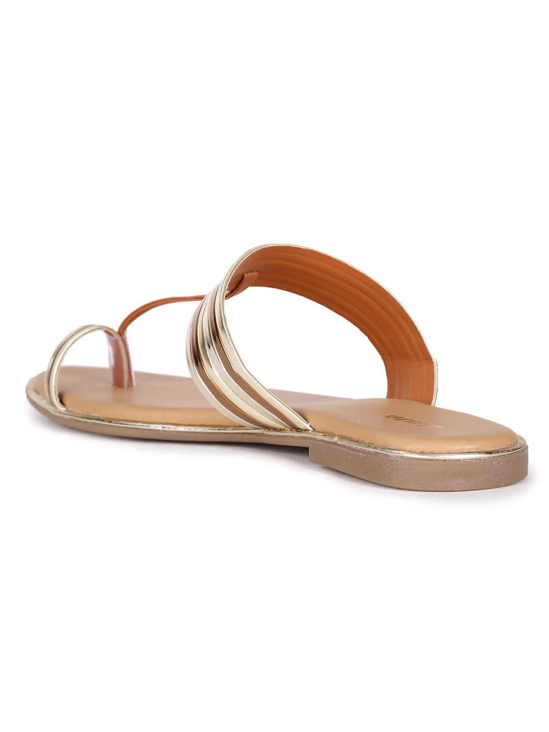 Bata Women's Brown Casual Toe Ring Flats - Brown