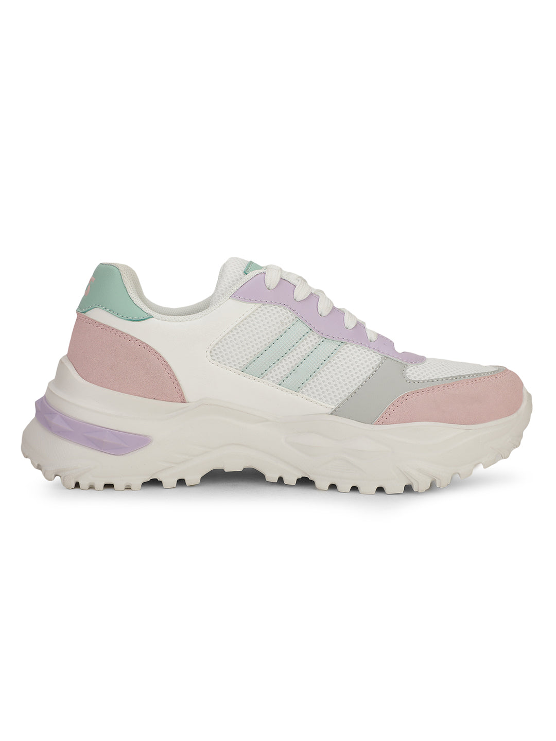 North Star Women Pink Casual Lace-up Sneakers - Pink - View 2
