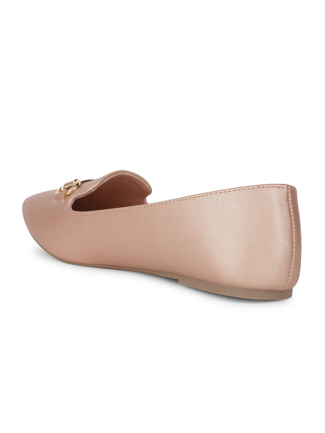 Bata Women Rose Gold Casual Ballet Flat - Rose Gold - View 3