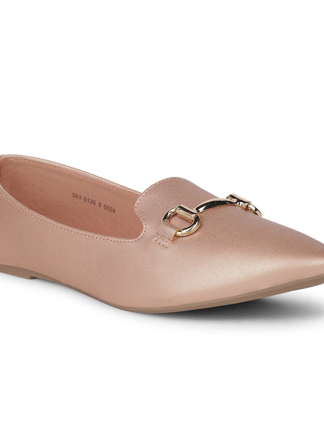 Bata Women Rose Gold Casual Ballet Flat - Rose Gold - View 5