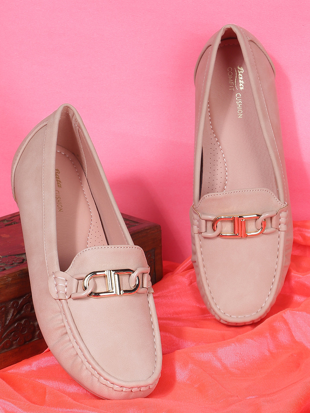 Bata Comfit Women Pink Casual Slip-on Loafers - Pink - View 6