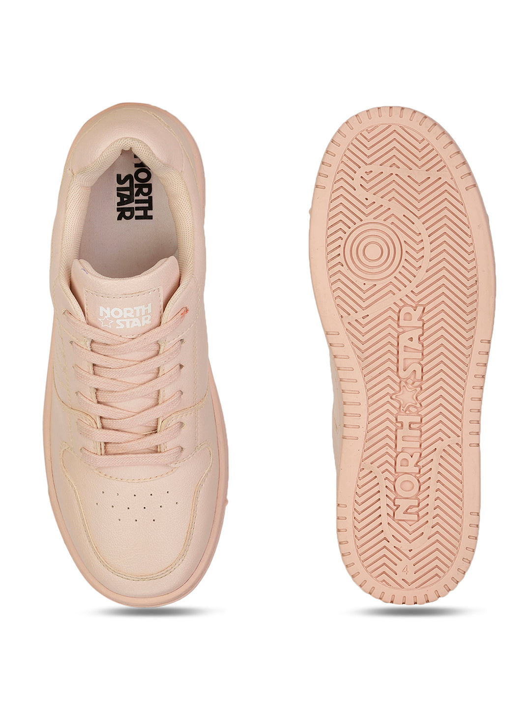 North Star Women Pink Casual Lace-up Sneakers - Pink - View 4