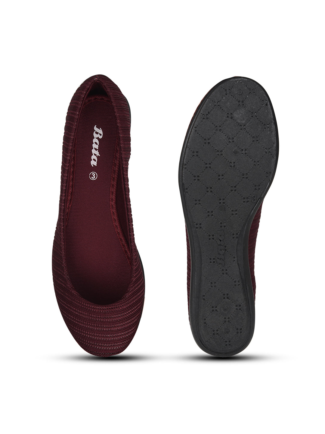 Bata Women Red Casual Ballet Flat - Red - View 4