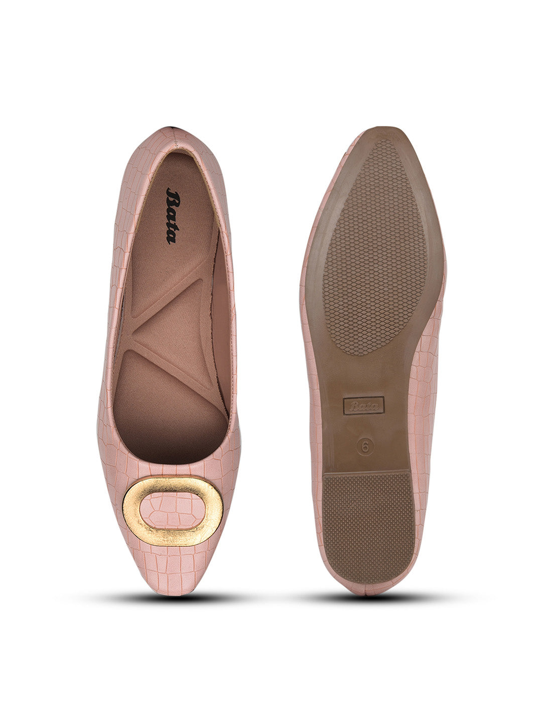 Bata Women Pink Casual Ballet Flat - Pink - View 4