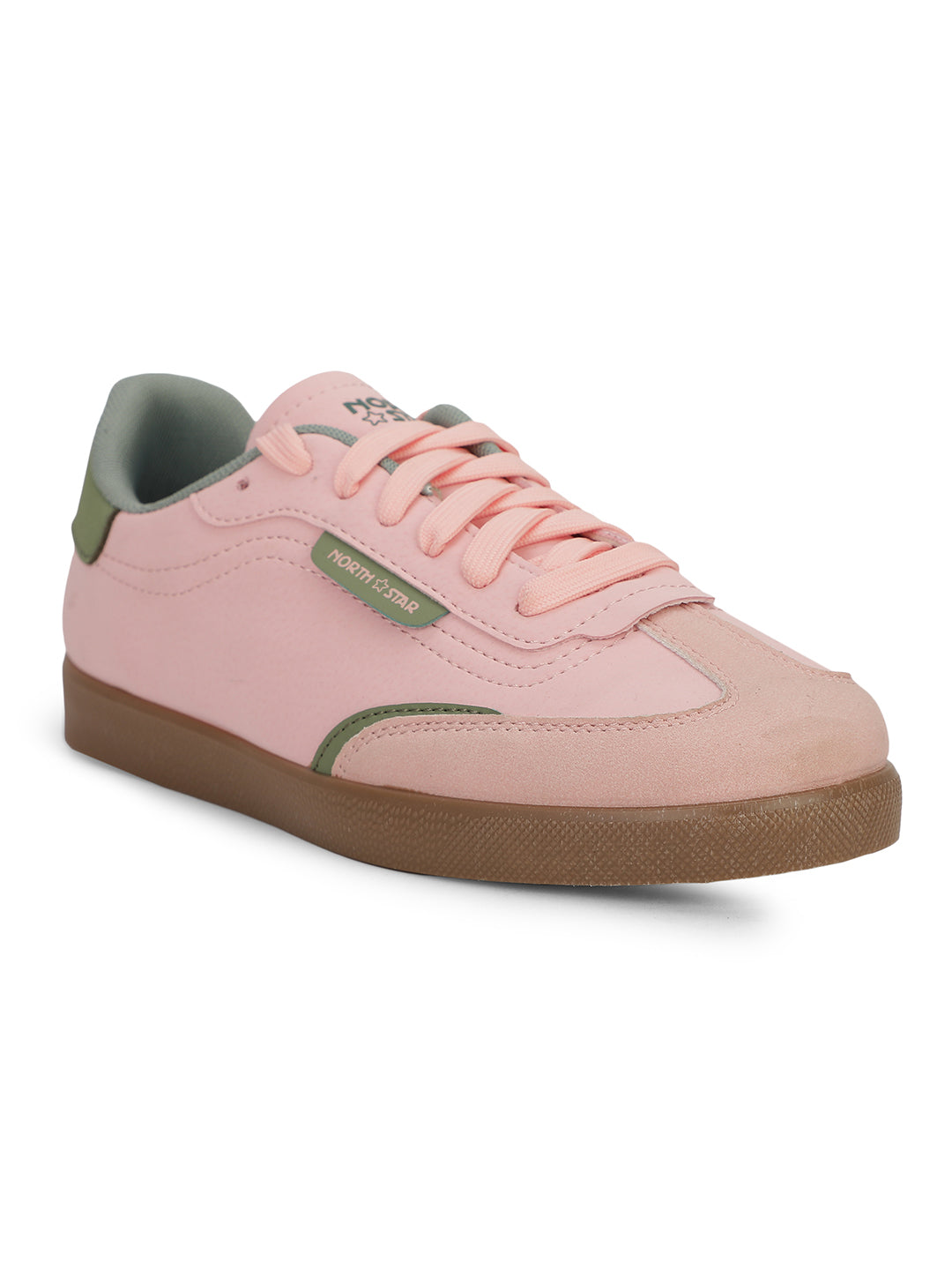 North Star Women Pink Casual Lace-up Sneakers - Pink - View 1