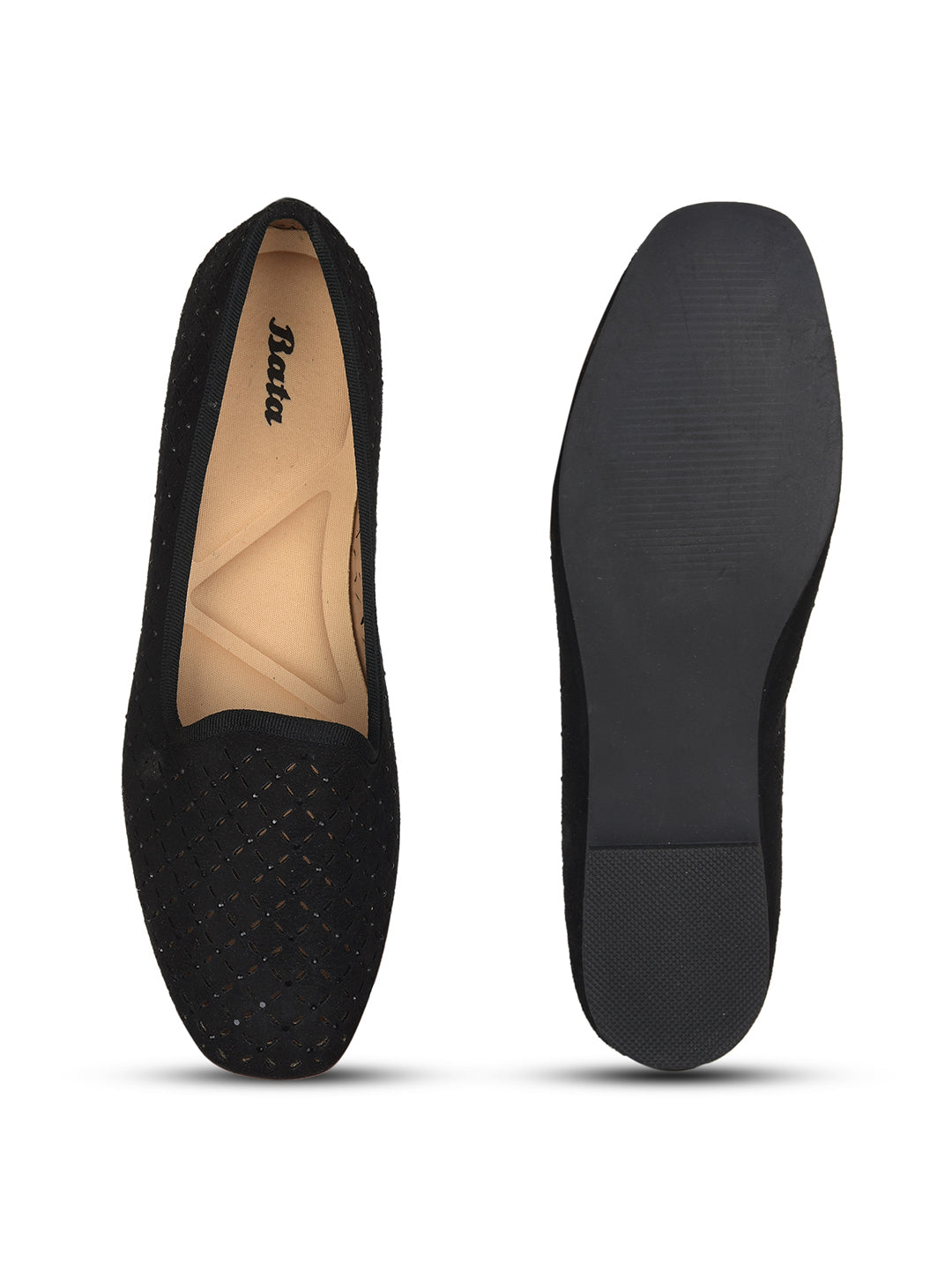 Bata Women Black Casual Slip-on Loafers - Black - View 4