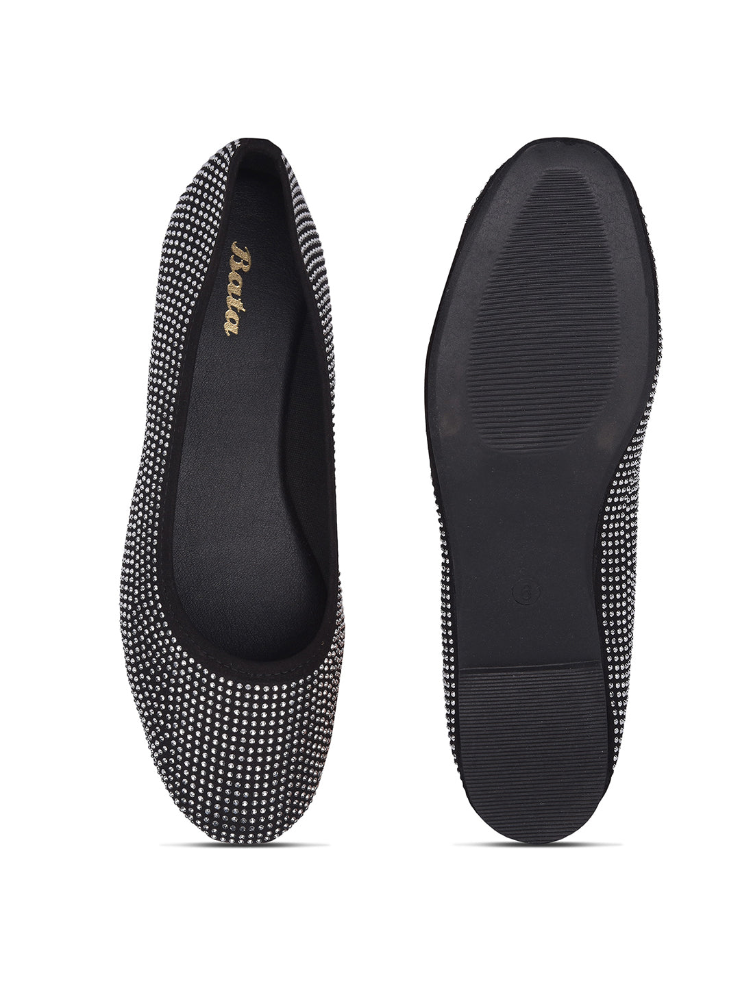 Bata Women Black Casual Ballet Flat - Black - View 4
