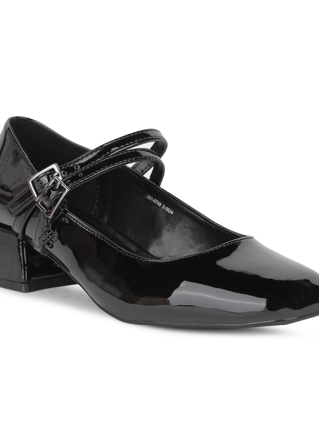 Bata Women Black Square Toe Block Heel Mary Jane - Black - View 5