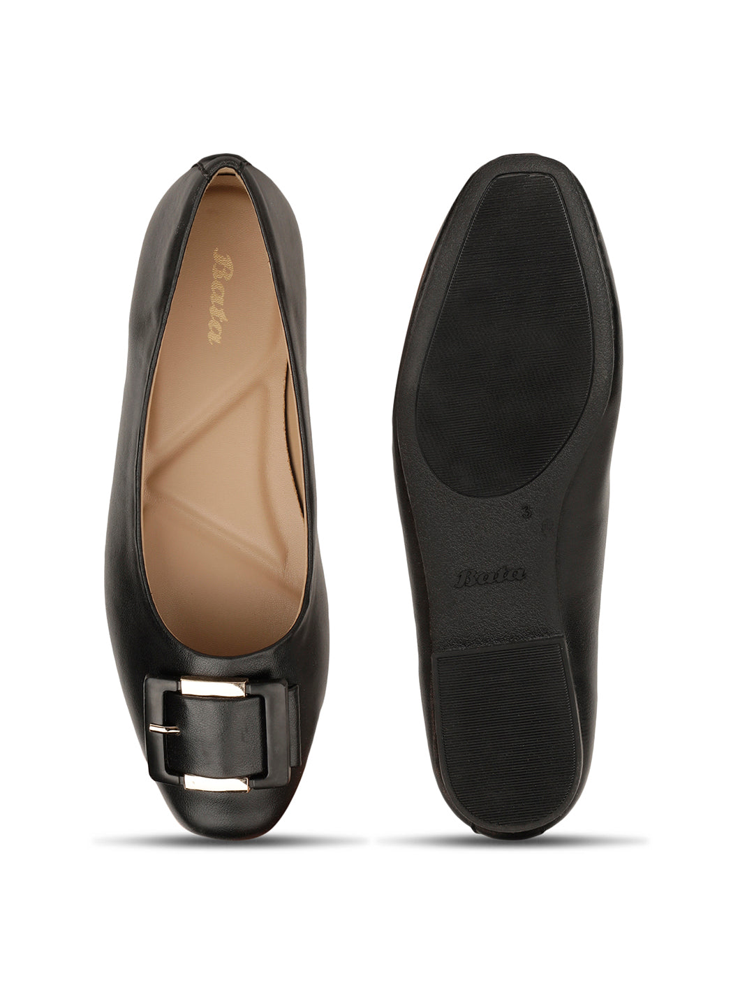 Bata Women Black Casual Ballet Flat - Black - View 4