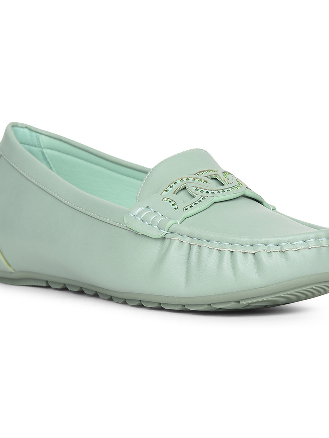 Bata Comfit Women Green Casual Slip-on Moccassins - Green - View 5