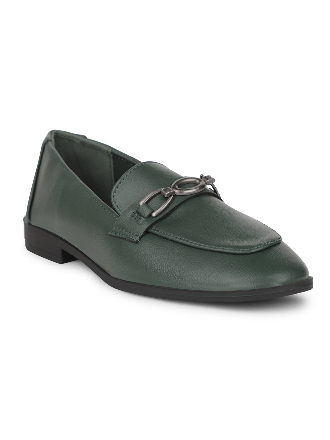 Bata Women Green Casual Slip-on Moccassins - Green - View 1