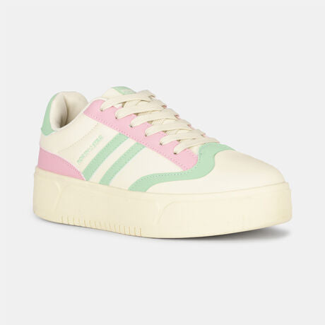North Star Women Beige Casual Lace-up Sneakers