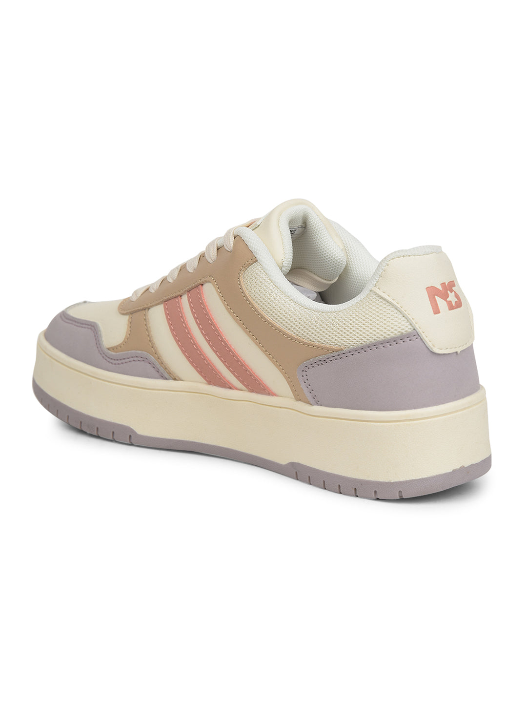 North Star Women's Beige Casual Lace-up Sneakers - Beige