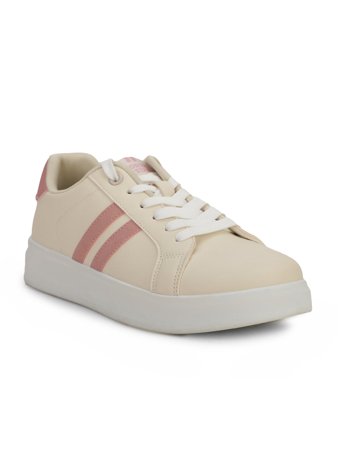 North Star Women Beige Casual Lace-up Sneakers - Beige - View 1