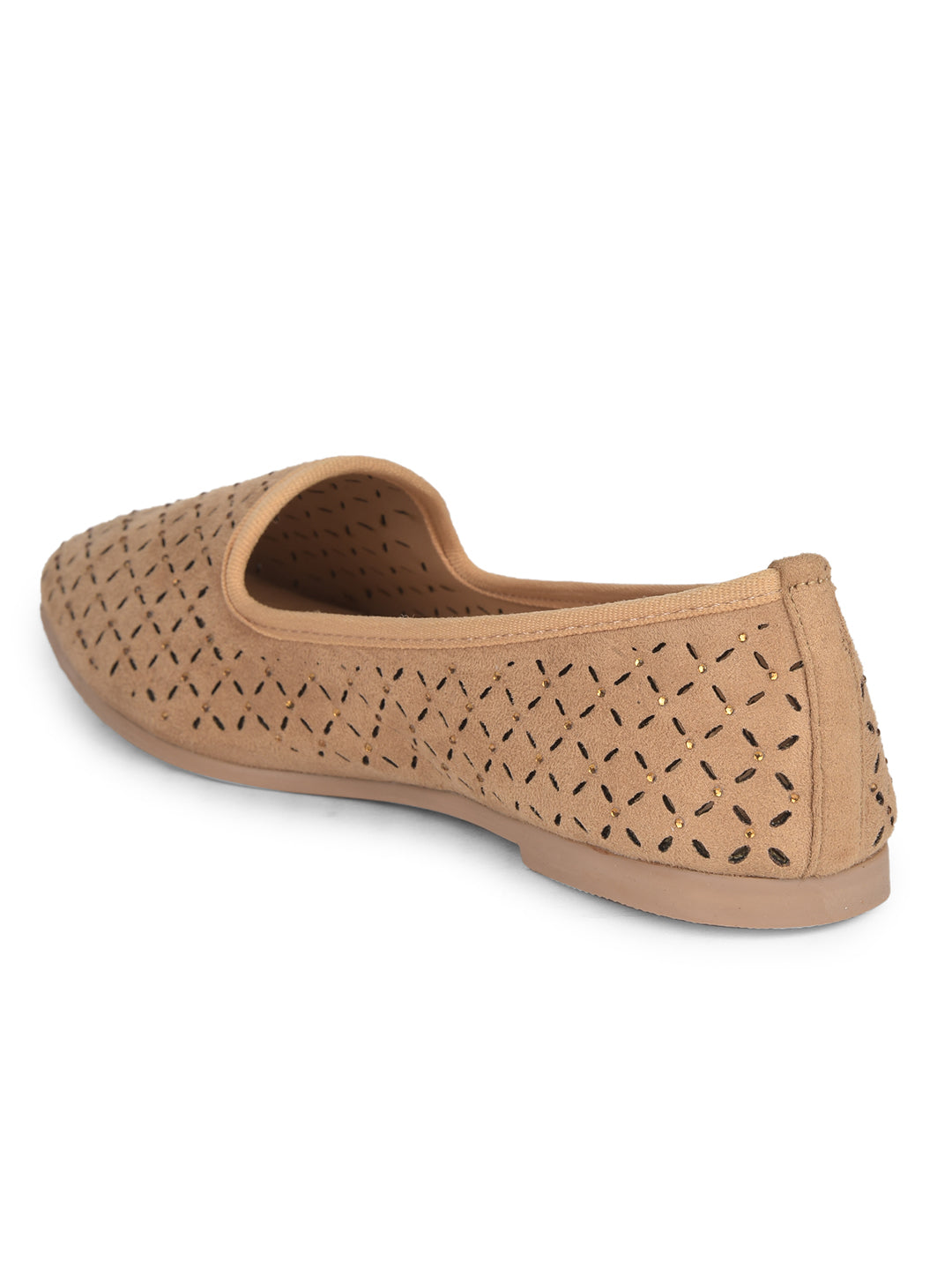 Bata Women's Beige Flat Ballerina Shoes - Beige