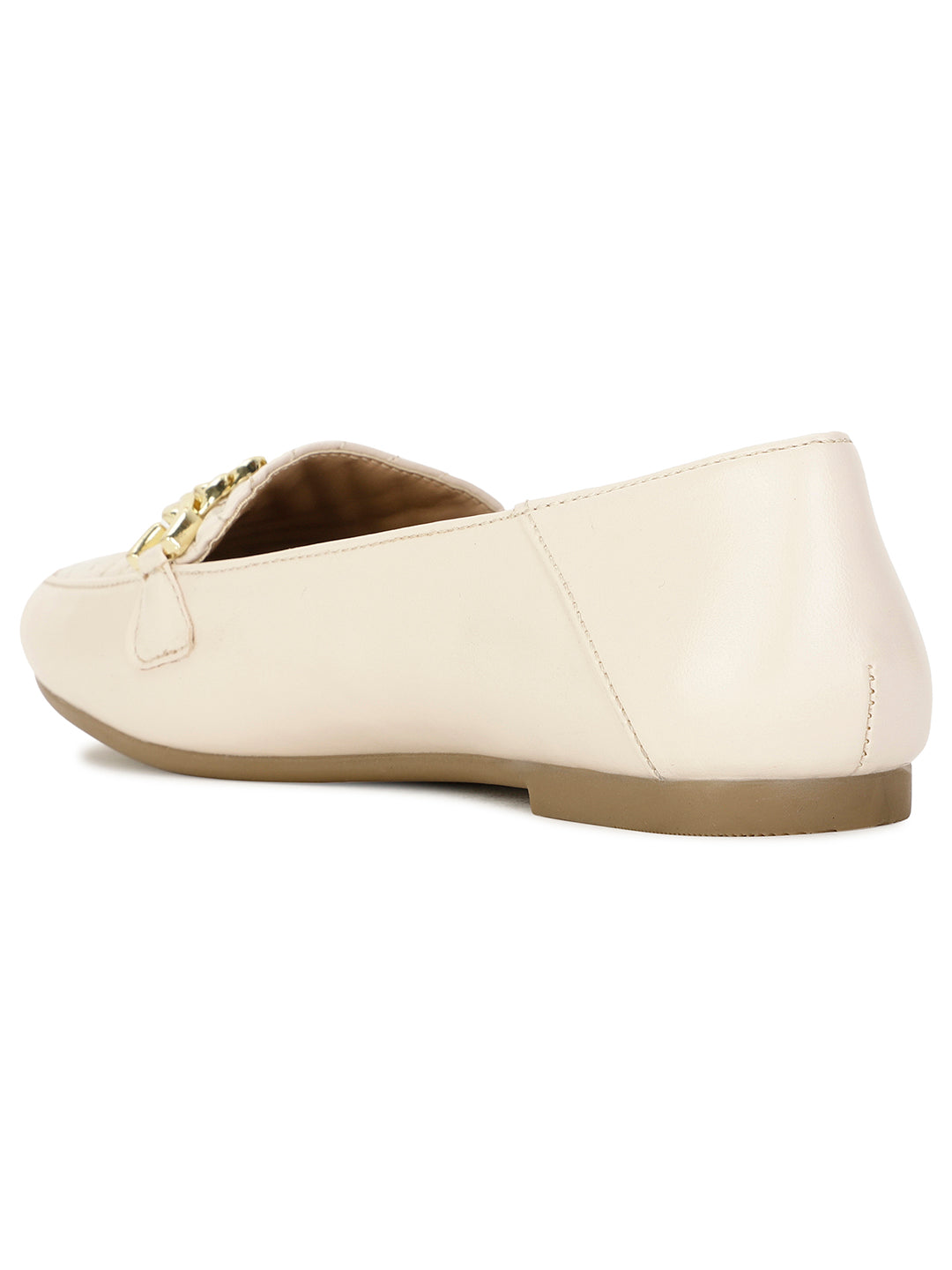Bata Women Beige Casual Slip-on Loafers - Beige - View 3