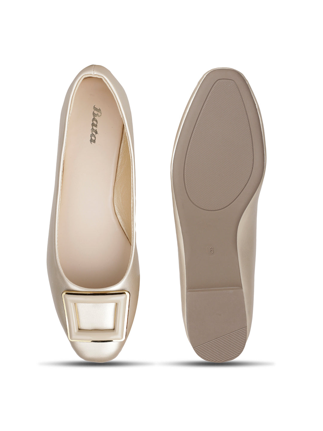 Bata Women Gold Casual Ballet Flat - Gold - View 4