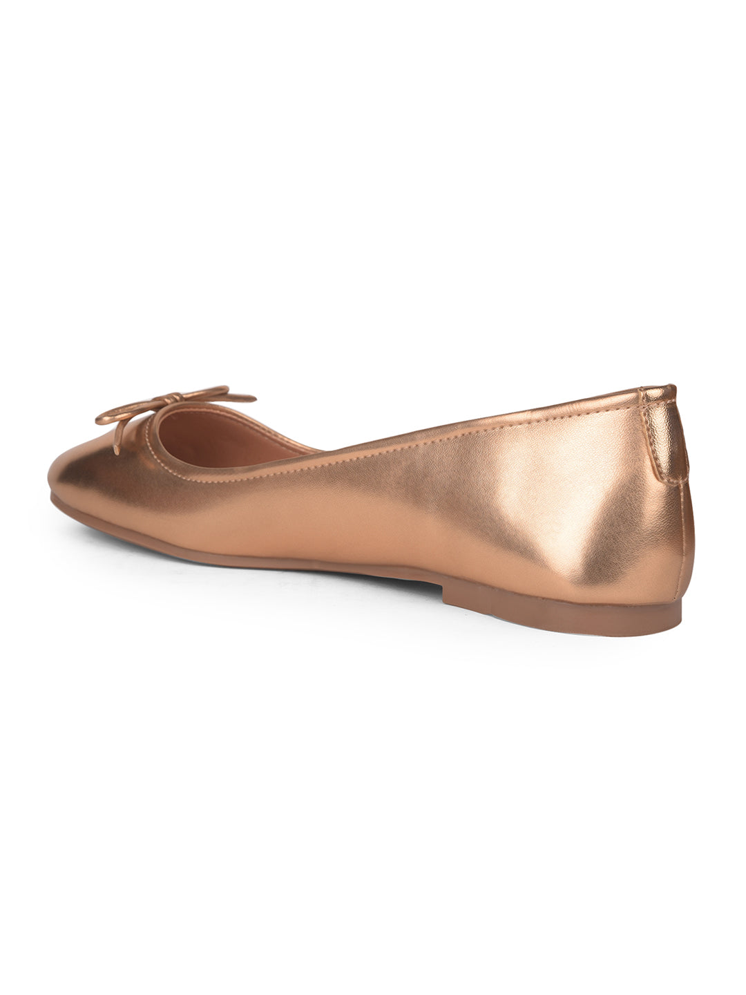 Bata Women Gold Casual Ballet Flat - Gold - View 3