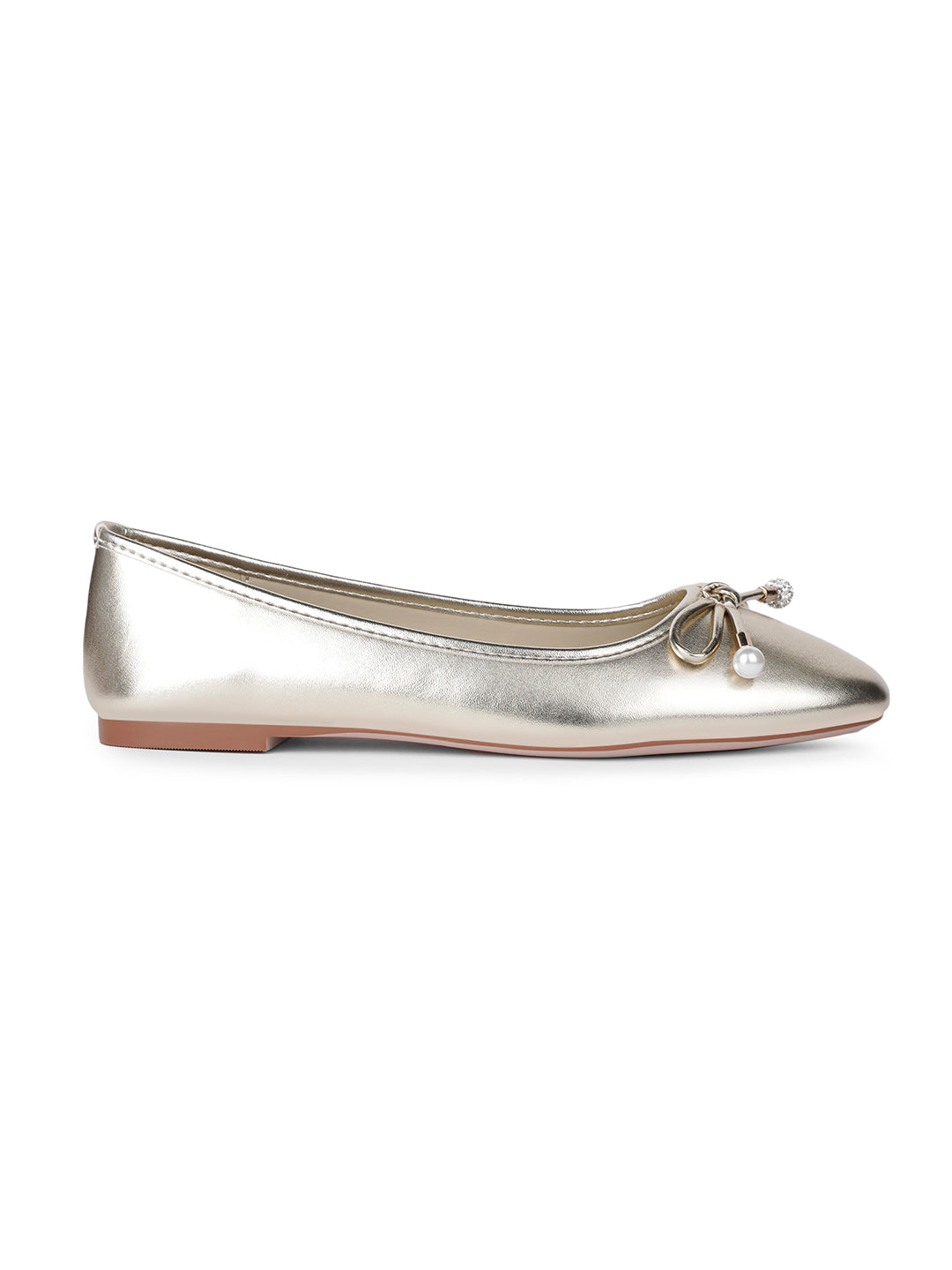 Nine West Women Casual Ballet Flat - Gold - View 2
