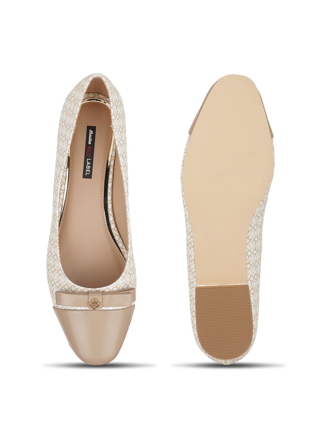 Bata Women Beige Casual Ballet Flat - Beige - View 4