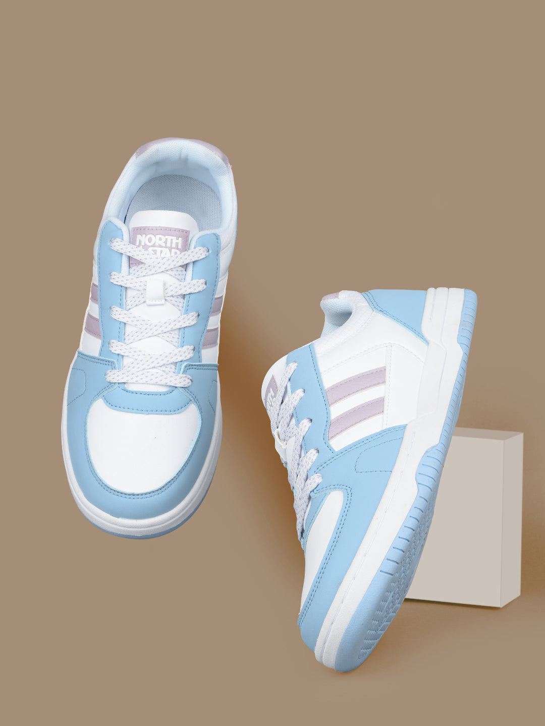 North Star Women's Blue Casual Lace-up Sneakers - Blue