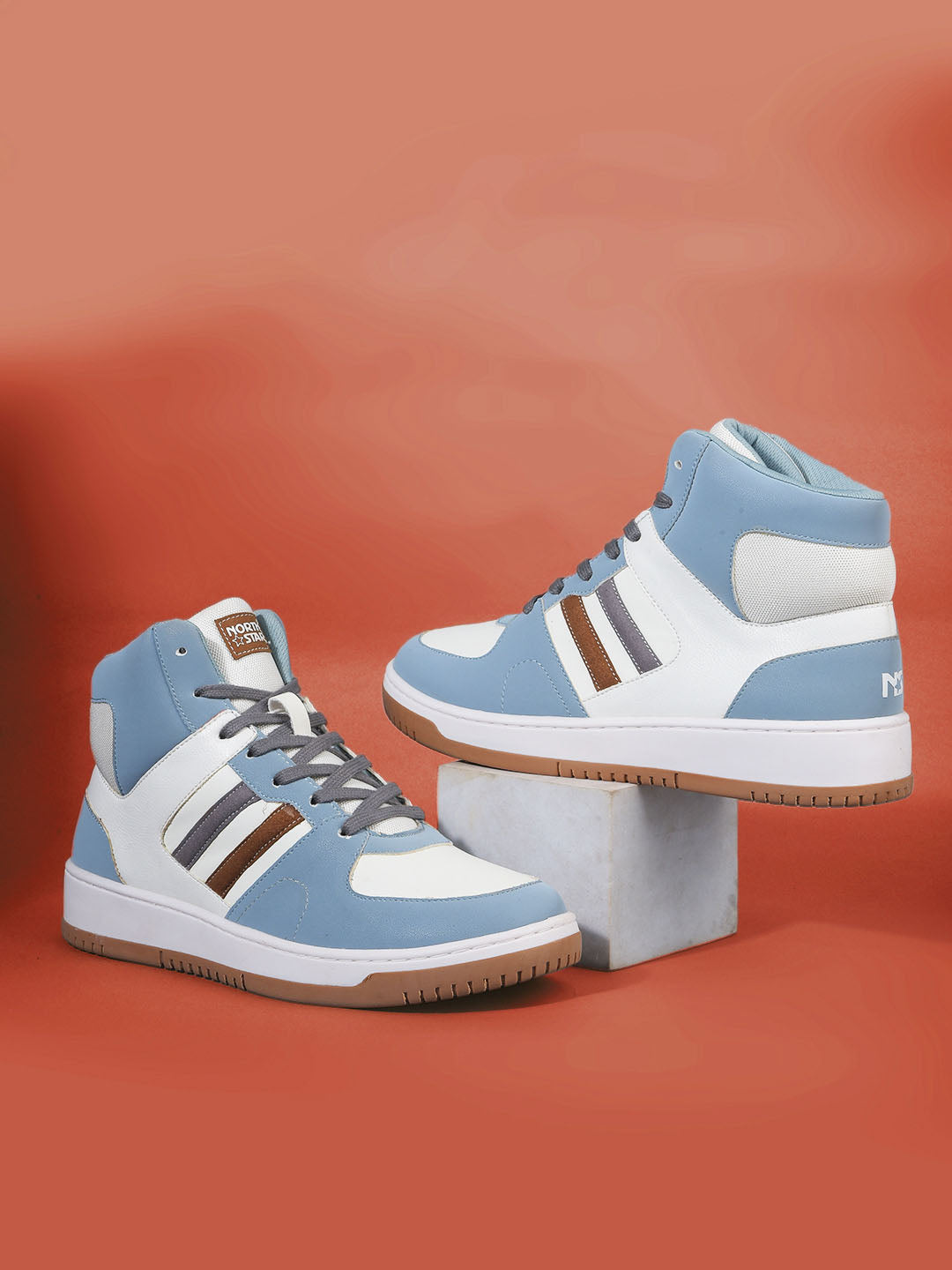 North Star Women Blue Casual Ankle Length Lace-up Sneakers - Blue - View 6